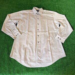 Dockers Long Sleeve Button Up Microfiber Blend Business Casual Shirt Size M